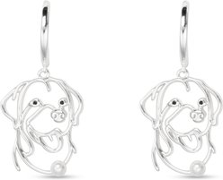 Amanda Blu Wire Labrador Retriever Earrings, Silver