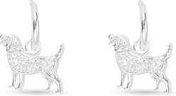 Amanda Blu CZ Labrador Retriever Earrings, Silver