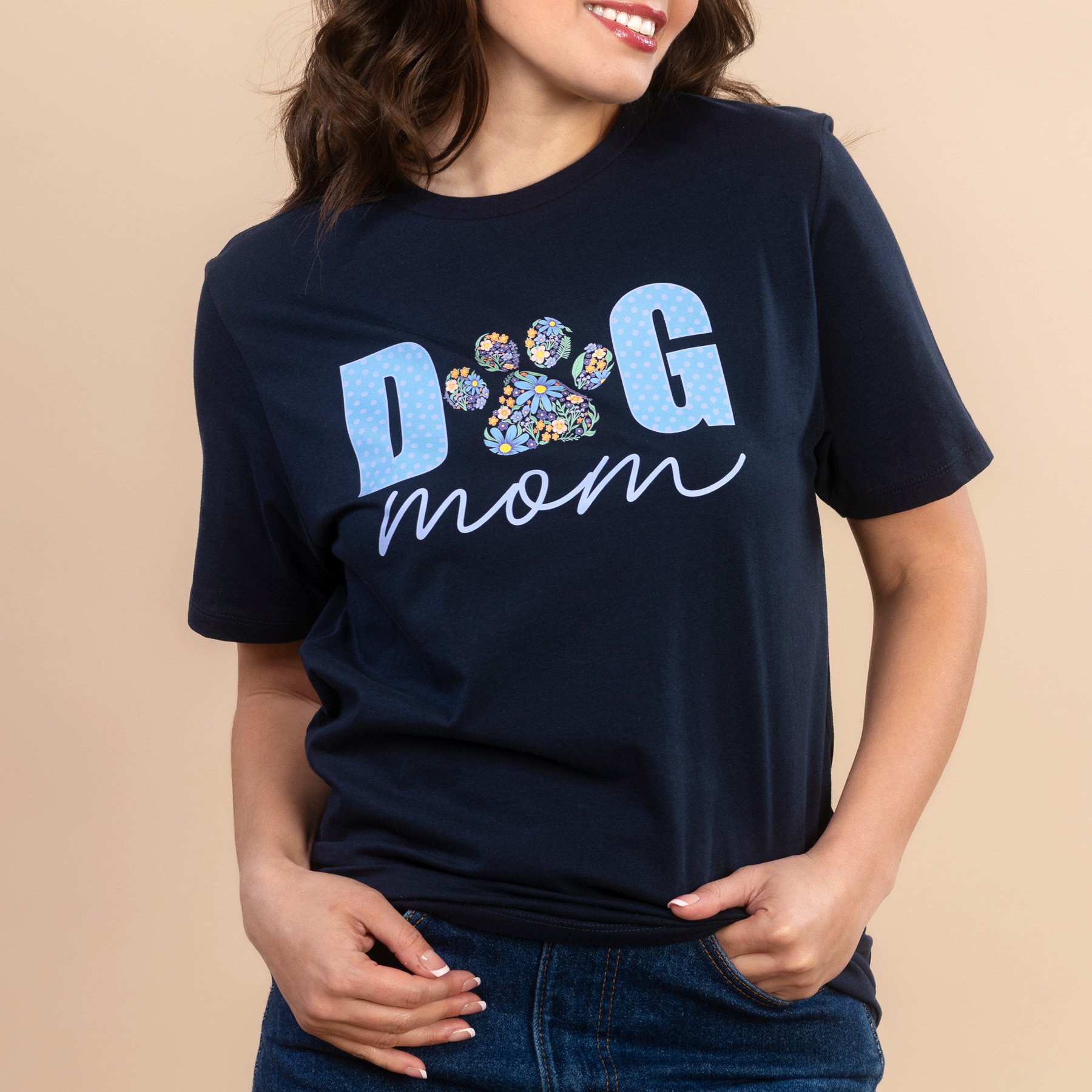 Amanda Blu Dog Mom Short Sleeve Tee, X-Large