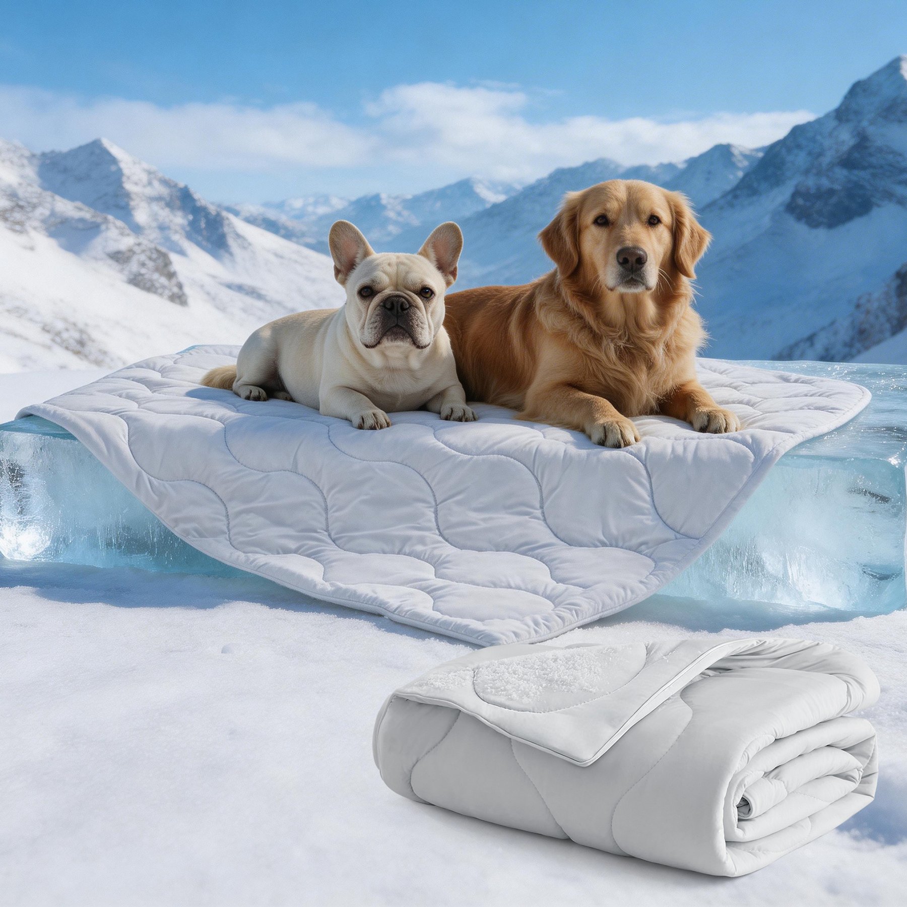 JOEJOY Lightweight Reversible Fuzzy Cozy Soft Fluffy Dog Cooling Blanket, Gray, X-Large