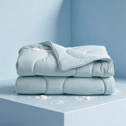 JOEJOY Lightweight Reversible Fuzzy Cozy Soft Fluffy Dog Cooling Blanket, Aqua Blue, Small