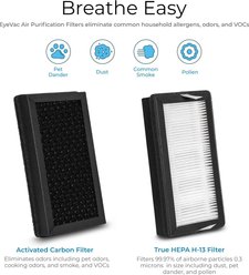 EyeVac Air Purification Replacement Filters, Black, 2 count slide 2 of 5