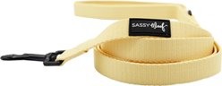 Sassy Woof Padded Standard Dog Leash, Daffodil, 5-ft long, 4/5-in wide