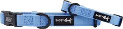 Sassy Woof Adjustable Dog Collar, Hydrangea, Medium: 19.7-in neck, 3/4-in wide