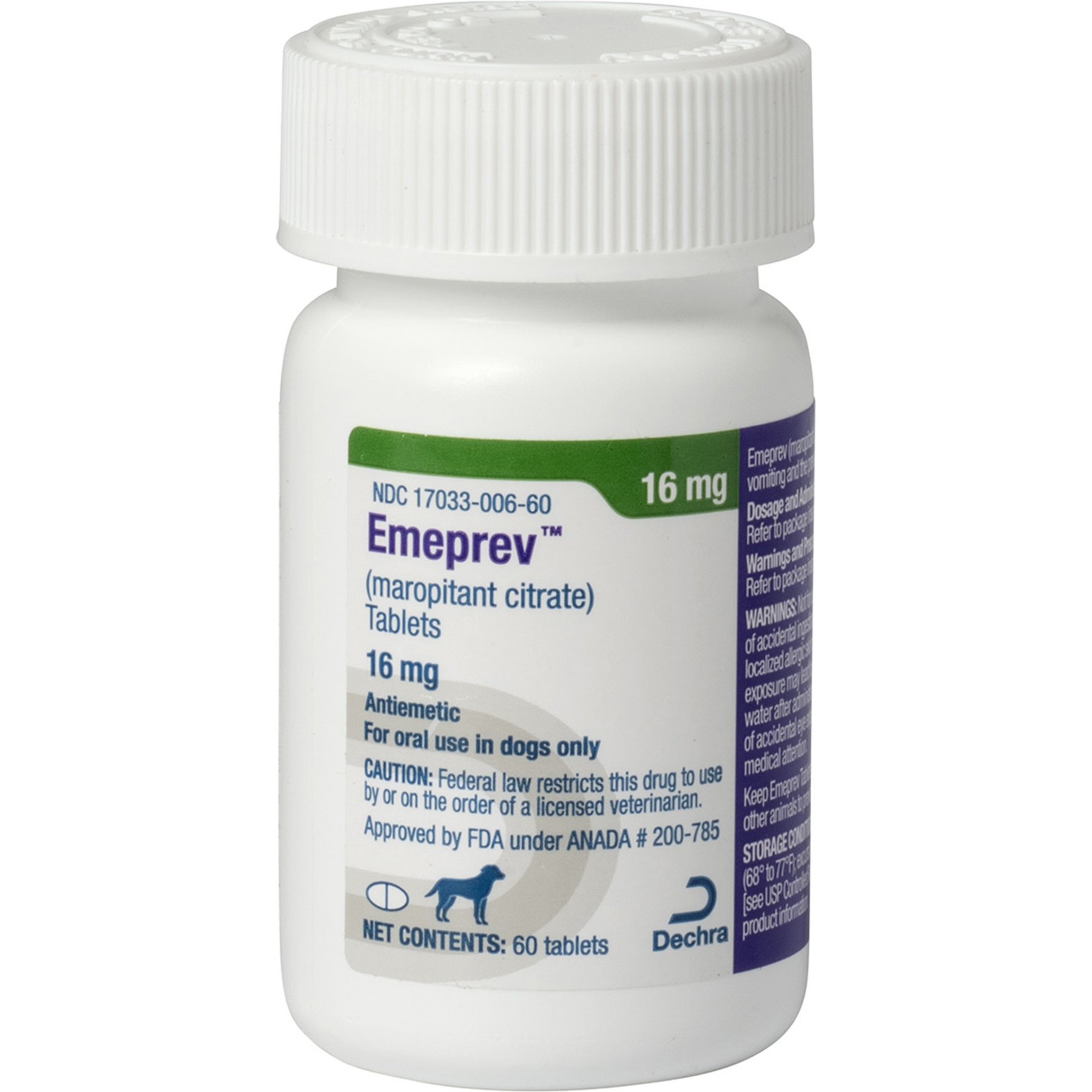 Emeprev (Maropitant Citrate) Tablets for Dogs, 16-mg, 1 Tablet