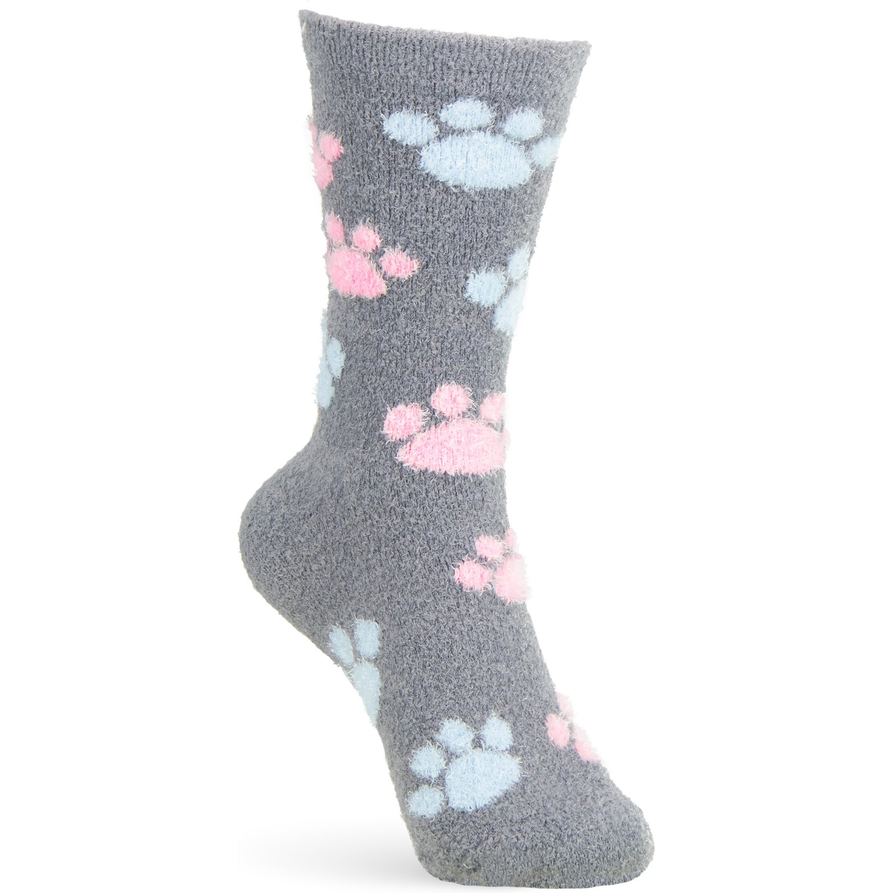 Amanda Blu Paw Print Soft & Cozy Socks, Womens 6-10