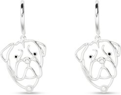 Amanda Blu Wire Bulldog Earrings, Silver