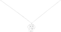 Amanda Blu Wire Dachshund Necklace, Silver, 18 to 21-in