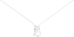 Amanda Blu Wire German Shepherd Necklace, Silver, 18 to 21-in