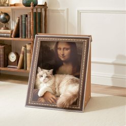 Happy & Polly Mona Lisa 3D 19.4-in Cat Scratcher & Bed