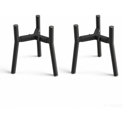 ADENGL ADENGL 11-in Non-Skid Metal Dog Bowl Stand, Black, Medium, 2 count