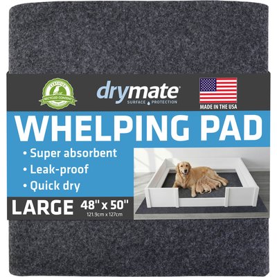 Drymate Drymate Dog & Cat Whelping Box Mat, Washable Puppy Training Pee Pad, Large: 48 x 50-in