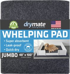 Drymate Dog & Cat Whelping Box Mat, Washable Puppy Training Pee Pad, X-Large: 48 x 100-in slide 1 of 7
