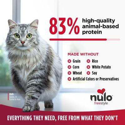 Show full view: Nulo FreeStyle Chicken & Cod Recipe with Omega Fatty Acids High Protein & Grain-Free Dry Cat & Kitten Food, 14-lb bag slide 3 of 12