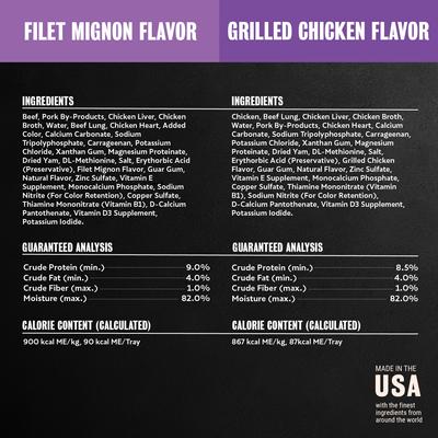 Show full view: Cesar Classic Loaf in Sauce Variety Pack Adult Filet Mignon & Grilled Chicken Wet Dog Food Trays, 3.5-oz, 6 count slide 7 of 10