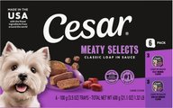 Cesar Classic Loaf in Sauce Variety Pack Adult Filet Mignon & Grilled Chicken Wet Dog Food Trays, 3.5...