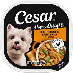 Cesar Home Delights Chicken & Noodle Dinner Adult Small Breed Wet Dog Food, 3.5-oz tray, case of 24