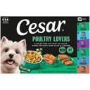 Cesar Poultry Lovers Variety Pack Small Breed Adult Wet Dog Food Trays, 3.5-oz, case of 36