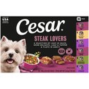 Cesar Steak Lovers Variety Pack Small Breed Adult Wet Dog Food Trays, 3.5-oz, case of 36