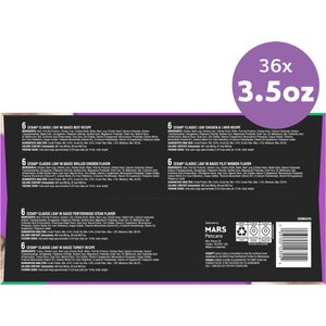Cesar Classic Loaf in Sauce Variety Pack Grain-Free Small Breed Adult Wet Dog Food Trays, 3.5-oz, case of 36