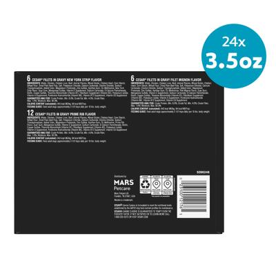 Show full view: Iams Advanced Health Skin & Coat Chicken & Salmon Recipe Dry Food + Cesar Filets in Gravy Beef Flavors Variety Pack Wet Dog Food slide 7 of 9