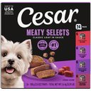 Cesar Classic Loaf in Sauce Beef Recipe, Filet Mignon, Grilled Chicken & Porterhouse Steak Flavors Variety Pack Grain-Free Small Breed Adult Wet Dog Food Trays, 3.5-oz, case of 24