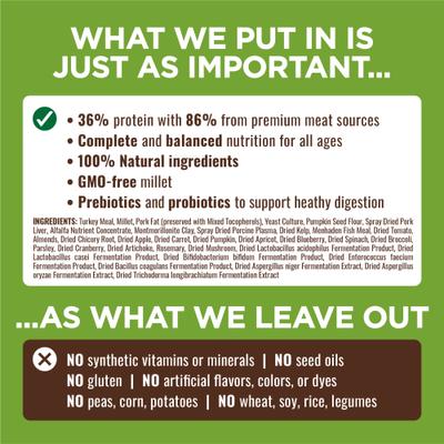 Show full view: Nature's Logic 100% Natural Canine Turkey Meal Feast All Life Stages Dry Dog Food, 25-lb bag slide 5 of 11