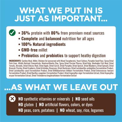Show full view: Nature's Logic 100% Natural Canine Sardine Meal Feast All Life Stages Dry Dog Food, 25-lb bag slide 5 of 11