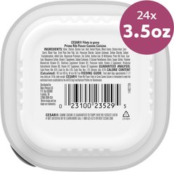 Cesar Filets in Gravy Prime Rib Adult Small Breed Wet Dog Food Trays, 3.5-oz, case of 24 slide 2 of 9