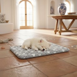 jansno Soft Sleeping Bed Washable Non-Slip Floor Dog & Cat Mat, Gray, 30-in