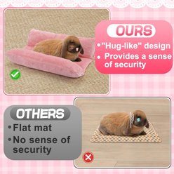 jansno Soft Flannel Hug-Like Concave Design Dog Bed, Pink slide 2 of 9