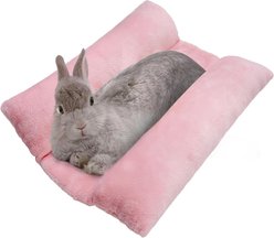 jansno Soft Flannel Hug-Like Concave Design Dog Bed, Pink