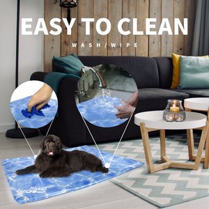 allforpaws Chill Out Always Cool Dog & Cat Mat, Blue, Medium