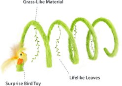 EYS Forest Spring with Bird Teaser & Catnip Tunnel Cat Toy, Green slide 2 of 7