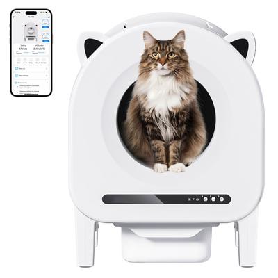 MEWANG Automatic Self-Cleaning Cat Litter Box with App Control, Safety  Sensors, Washable Liner & Garbage Bags, 68-L - Chewy.com
