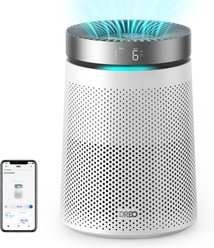 Dreo H13 HEPA Filter 5-Mode & 12H Timer Deodorizer Dog Smart Air Purifier, White, 158-sq ft