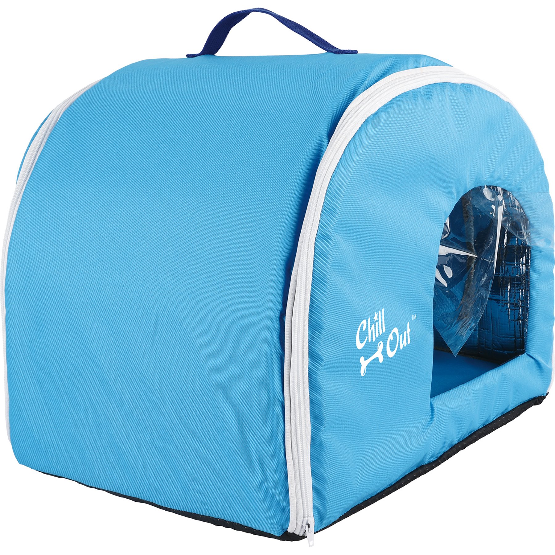 allforpaws Chill Out Chillzone Polar Cooling Dog & Cat Igloo, Blue, 19.7 inch
