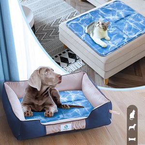 allforpaws Chill Out Always Cool Dog & Cat Mat, Blue, Medium