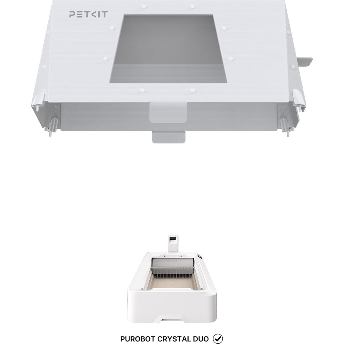PETKIT Front Entry Hood for Purobot Crystal Duo Automatic Cat Litter Box, 29.13 x 16.45 x 12.59-in