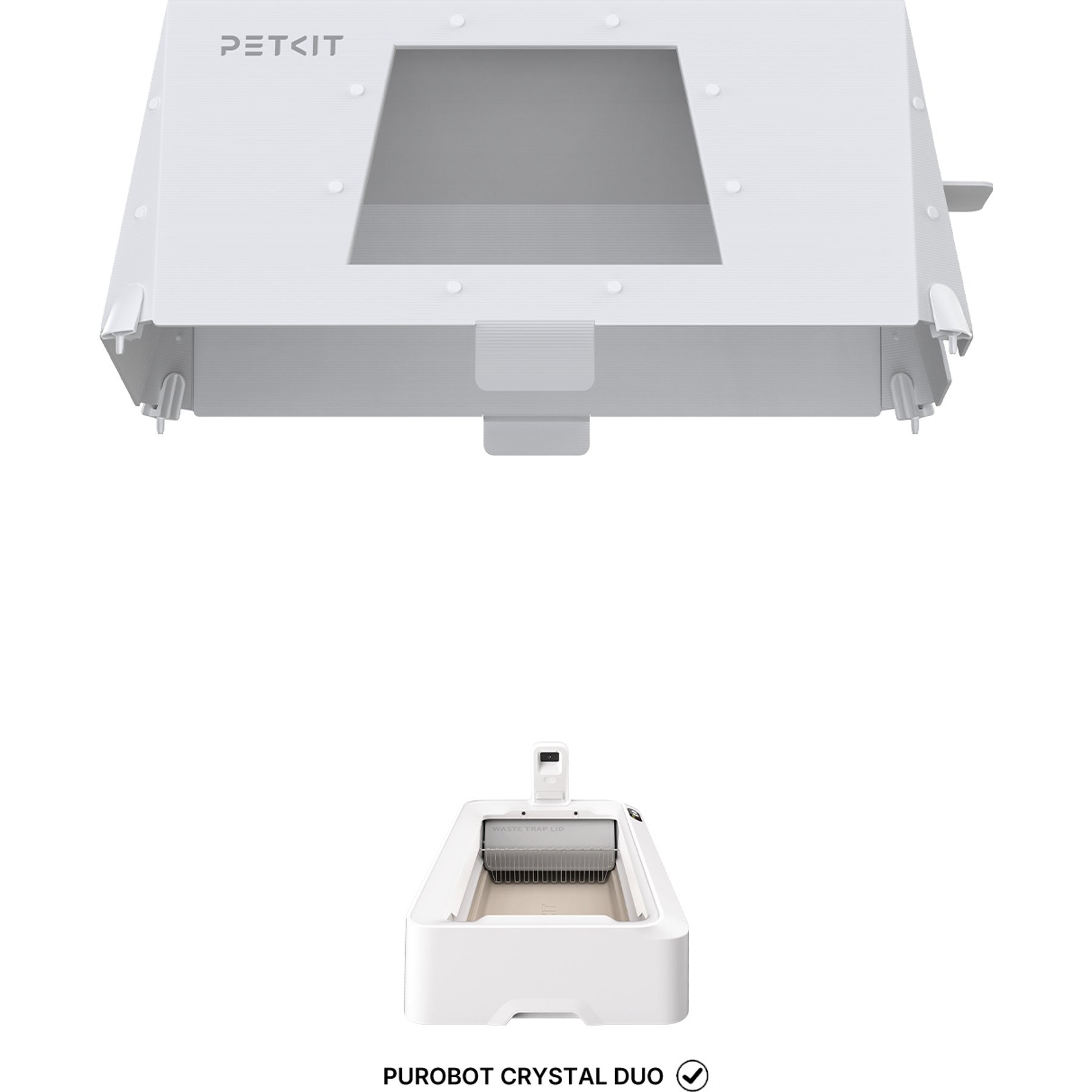 PETKIT Front Entry Hood for Purobot Crystal Duo Automatic Cat Litter Box, 29.13 x 16.45 x 12.59-in
