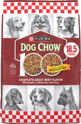 Dog Chow Kibble Beef Flavor Complete Dry Dog Food, 18.5-lb bag
