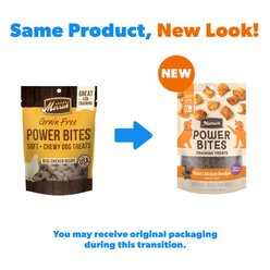Merrick Power Bites Real Chicken Recipe Grain-Free Soft & Chewy Dog Treats, 6-oz bag slide 2 of 9