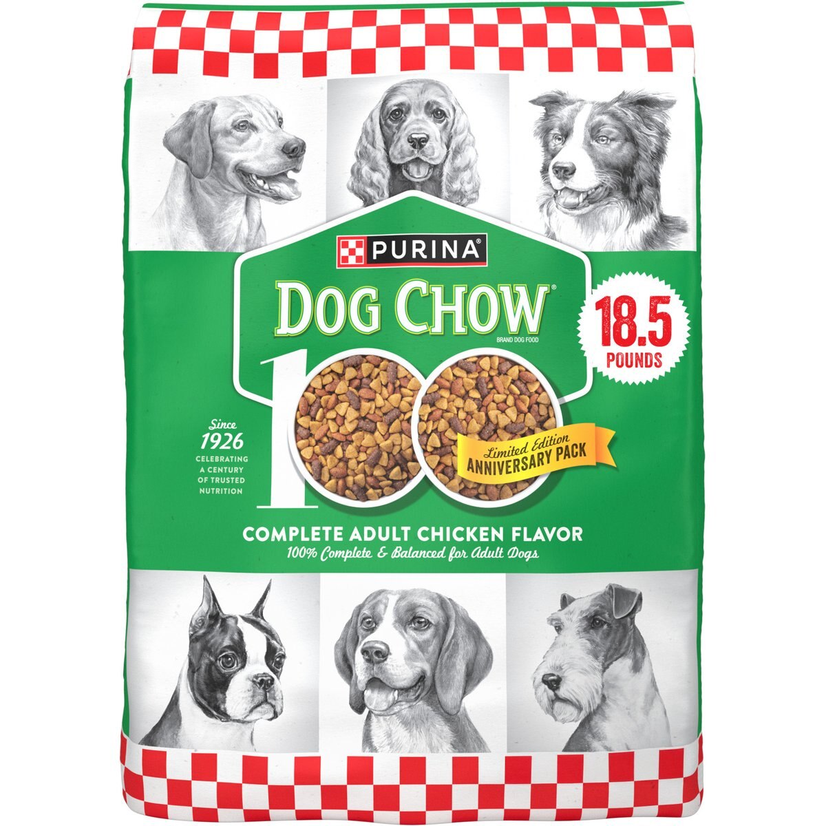 Dog Chow Complete Adult with Real Chicken Dry Dog Food, 18.5-lb bag