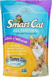 SmartCat All Natural Lightweight Corn & Wheat Clumping Cat Litter, 20-lb bag