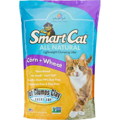 SmartCat SmartCat All Natural Lightweight Corn & Wheat Clumping Cat Litter, 20-lb bag