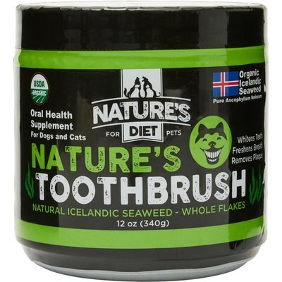 Nature's Diet Nature's Diet Toothbrush Systemic Plaque Remover Dry Dog Food Topping, 12-oz jar