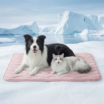 furrybaby furrybaby Dog Cooling Crate Mat, Pink, X-Large