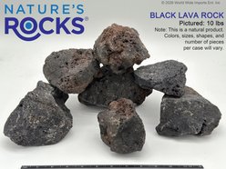 NATURE'S ROCKS Black Lava Aquarium Rock, 10-lb slide 2 of 3