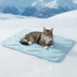 furrybaby Dog Cooling Crate Mat, Blue, Medium