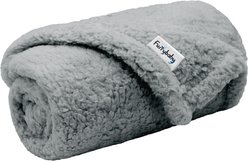 furrybaby Soft Washable Sherpa Fleece Dog & Cat Blanket, Grey, Small